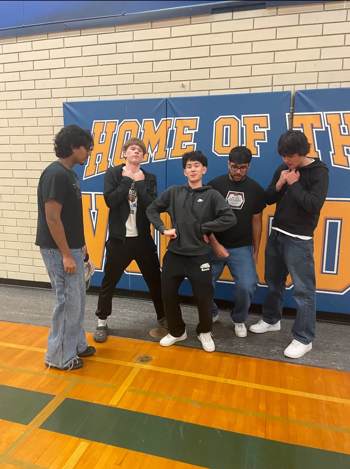 Ethan posing with friends